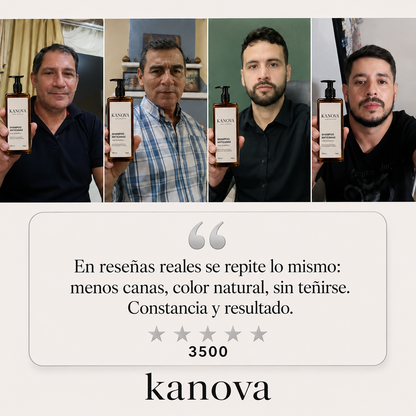 Kanova™  Shampoo cubre canas de forma gradual